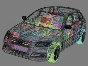 audi a3 sportback 2009 Modèle 3D