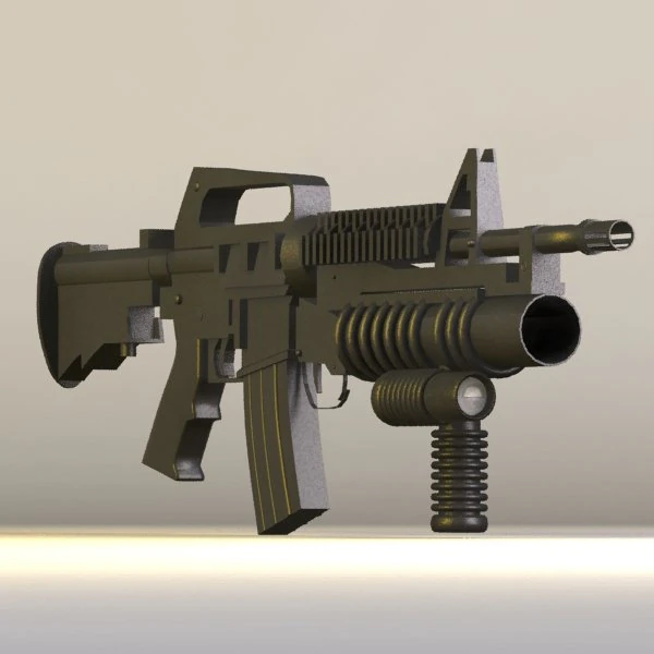 m4 grip tactical 3D Model .c4d .max .obj .3ds .fbx .stl .blend 