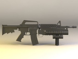 m4 grip tactical 3D मॉडल