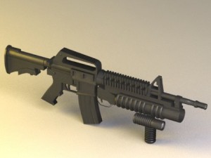 m4 grip tactical 3D मॉडल
