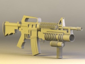 m4 grip tactical 3D मॉडल