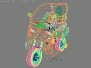 city scooter Modèle 3D