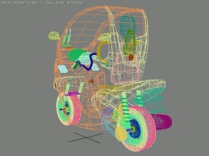 city scooter Modèle 3D