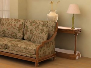living room 3D 模型