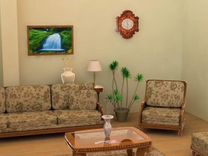 living room 3D 模型
