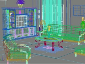 living room 3D 模型