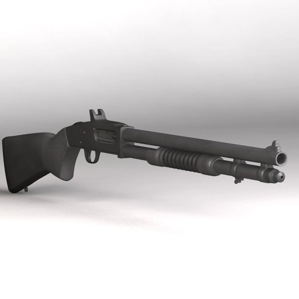 shotmossberg 590 3D Model .c4d .max .obj .3ds .fbx .stl .blend 