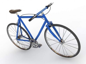 sport blue bicycle 3D Model