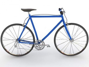 sport blue bicycle Modello 3D