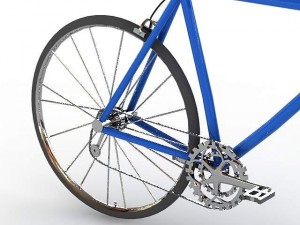 sport blue bicycle Modello 3D