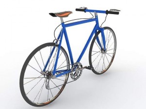 sport blue bicycle Modello 3D
