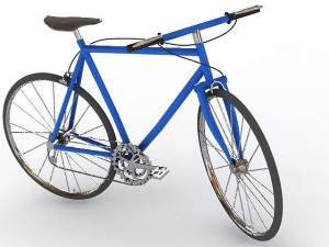 sport blue bicycle Modello 3D