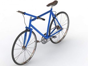 sport blue bicycle Modello 3D