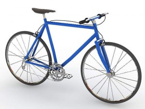 sport blue bicycle Modello 3D