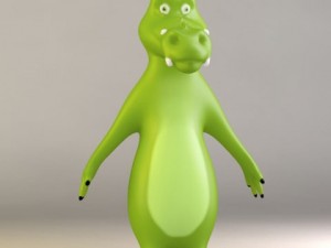cartoon crocodile 3D Model