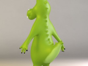 cartoon crocodile Model 3D