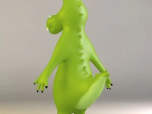 Cartoon-Krokodil 3D Modell