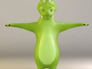 cartoon crocodile Model 3D