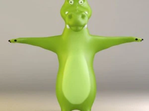 Cartoon-Krokodil 3D Modell