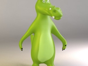 cartoon crocodile Model 3D