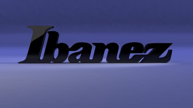 ibanez logo 3D 模型 .c4d .max .obj .3ds .fbx .stl .blend