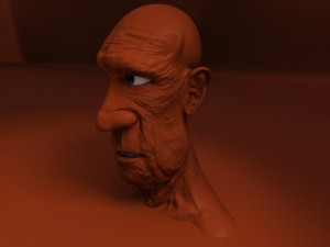 old man face 3D Model