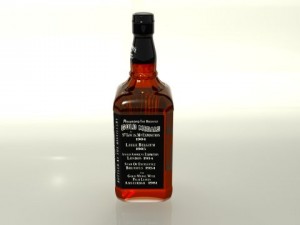 jack daniels bottle 3Dモデル