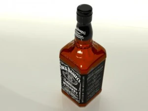 jack daniels bottle 3D Model