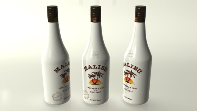 malibu bottle 3Dモデル .c4d .max .obj .3ds .fbx .stl .blend 