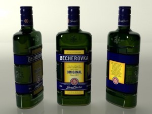 becherovka bottle 3D Model