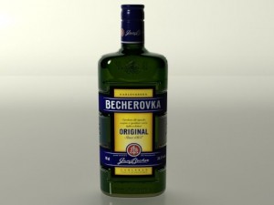 becherovka bottle 3D Модель
