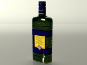 becherovka bottle 3D Модель