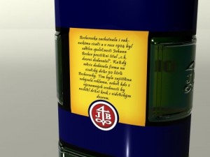 becherovka bottle 3D Модель