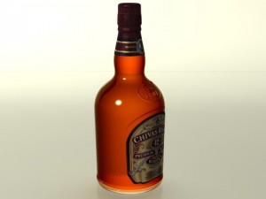 chivas regal bottle 3D मॉडल
