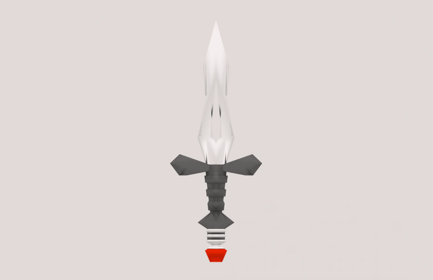 low poly dagger 3D Model .c4d .max .obj .3ds .fbx .stl .blend 