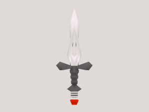 low poly dagger Model 3D