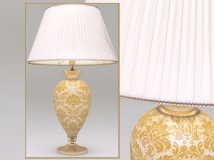 table lamp sarri arabesque cream 3D-Modell