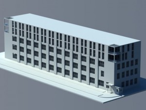 factory office building Modèle 3D