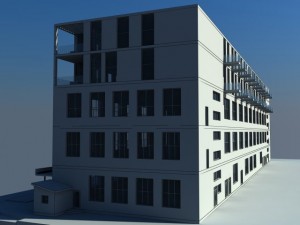 factory office building 3D 모델