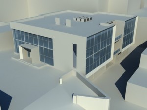 twostoreyed office building Modèle 3D