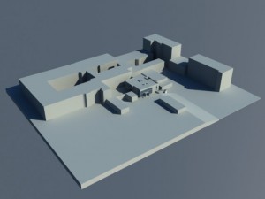 twostoreyed office building 3D Model