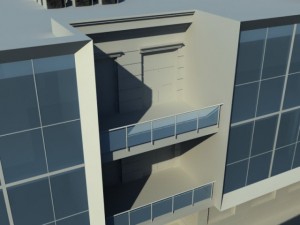 twostoreyed office building 3D Model