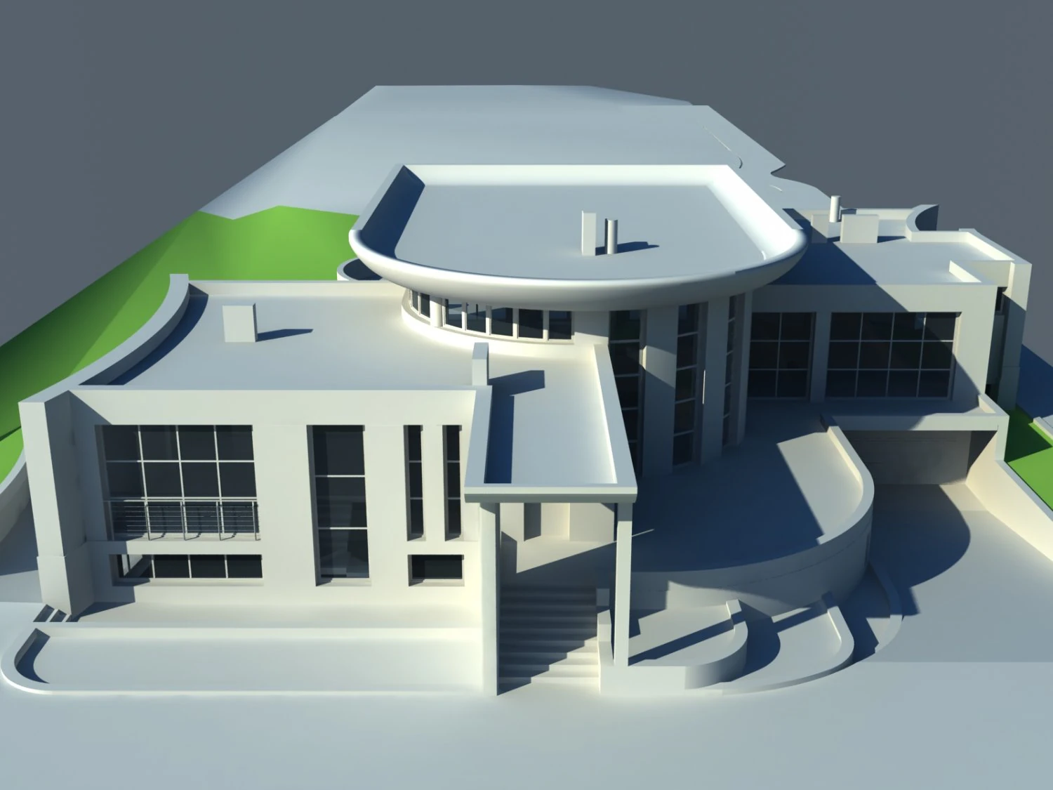 onestory house 3D Model .c4d .max .obj .3ds .fbx .stl .blend 