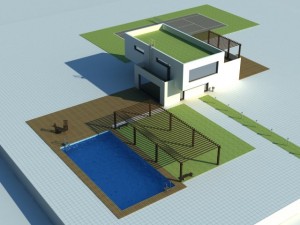 modern house Modèle 3D