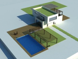 现代房子 3D 模型