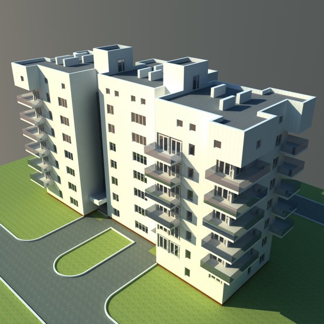 house building 3D Модель .c4d .max .obj .3ds .fbx .stl .blend 