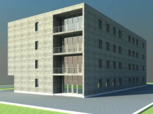 modern office building 3D Model