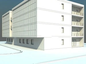modern office building 3D Model