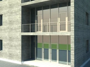 modern office building 3D Model
