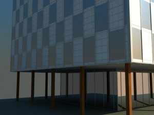 office building Modèle 3D